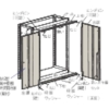 TRUSCO M2型棚用両開き扉 W900XH1800 ネオグレー DM2-63DX