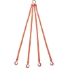 TRUSCO 4本吊ベルトスリングセット 25mm幅X1.5m 吊り角度60°時荷重0.86t(最大使用荷重1t) G25-4P15-0.86