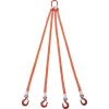 TRUSCO 4本吊ベルトスリングセット 25mm幅X1.5m 吊り角度60°時荷重1.72t(最大使用荷重2t) G25-4P15-1.72
