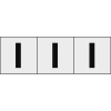 TRUSCO アルファベットステッカー 30×30 「I」 透明地/黒文字 3枚入 TSN-30-I-TM