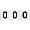 TRUSCO 数字ステッカー 30×30 「0」 透明地/黒文字 3枚入 TSN-30-ZR-TM