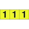 TRUSCO 数字ステッカー 50×50 「1」 黄色地/黒文字 3枚入 TSN-50-1-Y