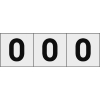 TRUSCO 数字ステッカ― 50×50 「0」 透明地/黒文字 3枚入 TSN-50-ZR-TM