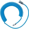 トラスコ中山(TRUSCO) αウレタンコイルホースブルー カップリング付 4m TUCH-5B