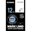 カシオ ネームランド専用カートリッジ 12mm 白テープ/黒文字 XR-12GCWE
