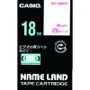 カシオ ネームランドテープ 18mm 白テープ/赤文字 XR-18WER