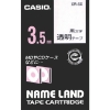 カシオ ネームランド用透明テープに黒文字3.5mm XR-3X