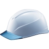 タニザワ エアライトS搭載ヘルメット(透明バイザータイプ・溝付) 透明バイザー:ブルー/帽体色:白 123-JZV-V5-W3-J