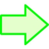 ユニット 蓄光矢印ステッカー(緑枠) 100×120mm 合成樹脂 824-53