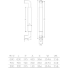 MK ナチュラルO型ハンドル 30X450mm 鏡面クローム ライトオーク ナチュラルO型ハンドル 30X450mm 鏡面クローム ライトオーク W-5000-45Y 画像2