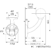 MK D-261 32・35Φ兼用脱着式壁半受ブラケット(カバー式) ブラウン D-261 32・35Φ兼用脱着式壁半受ブラケット(カバー式) ブラウン ZD-261-008 画像2