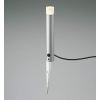 コイズミ照明 LEDエクステリアローポールライト 《arkia》 防雨型 スパイク式 400mmタイプ 非調光 電球色 サテンシルバー AU92266