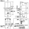 パナソニック 機器組込用漏電ブレーカ 2P2E 15A 感度電流15mA AC100/240V両用 防滴カバーなし 機器組込用漏電ブレーカ 2P2E 15A 感度電流15mA AC100/240V両用 防滴カバーなし BAME2152 画像2