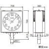 パナソニック 【販売終了】【受注生産品】ポール型子時計 屋外用 両面タイプ 内照なし 角型 □700mm 文字デザインLF型 普通ガラス 【受注生産品】ポール型子時計 屋外用 両面タイプ 内照なし 角型 □700mm 文字デザインLF型 普通ガラス TCF2207K 画像2