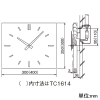 パナソニック 【販売終了】【受注生産品】壁掛型子時計 屋内用 角型 300×400mm ウォールナット縦木目 【受注生産品】壁掛型子時計 屋内用 角型 300×400mm ウォールナット縦木目 TC1614 画像2