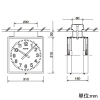 パナソニック 【販売終了】【受注生産品】天井直付型子時計 屋内用 両面タイプ 角型 □310mm 普通ガラス 【受注生産品】天井直付型子時計 屋内用 両面タイプ 角型 □310mm 普通ガラス TCJF2203 画像2