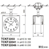 パナソニック 【販売終了】【受注生産品】吊下型子時計 屋内用 角型 □310mm 両面タイプ 【受注生産品】吊下型子時計 屋内用 角型 □310mm 両面タイプ TCKF2203 画像2