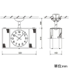 パナソニック 【販売終了】【受注生産品】吊下型子時計 スピーカー付 屋内用 角型 310×530mm 両面タイプ 【受注生産品】吊下型子時計 スピーカー付 屋内用 角型 310×530mm 両面タイプ TCKF22035SP 画像2