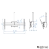 CHIEF ディスプレイマウント 超大型・1画面用 天吊タイプ 耐荷重113kg 長さ1583〜2218mm 55〜100インチ対応 ディスプレイマウント 超大型・1画面用 天吊タイプ 耐荷重113kg 長さ1583〜2218mm 55〜100インチ対応 XCM1U-0507K 画像3
