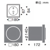 遠藤照明 LEDブラケットライト 防湿・防雨形 フロストクリプトン球40W形相当 E17口金 ランプ別売 ダークグレー LEDブラケットライト 防湿・防雨形 フロストクリプトン球40W形相当 E17口金 ランプ別売 ダークグレー ERB6170HC 画像2