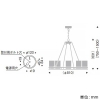 遠藤照明 LEDシャンデリアライト フロストクリプトン球25W形×8相当 調光対応 E17口金 ランプ別売 LEDシャンデリアライト フロストクリプトン球25W形×8相当 調光対応 E17口金 ランプ別売 ERC2030XB 画像2