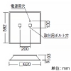 遠藤照明 LEDスクエアベースライト 埋込型 白ルーバ形 600シリーズ 10000lmタイプ FHP45W×4相当 非調光 温白色 電源外付 LEDスクエアベースライト 埋込型 白ルーバ形 600シリーズ 10000lmタイプ FHP45W×4相当 非調光 温白色 電源外付 ERK9906W+RA-658WWB*3 画像2