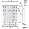 パナソニック 【受注生産品】集合計器盤用キャビネット 屋外用 一般電力管内 屋根なし 木製基板付 20窓 WHMスペース30A ヨコ1700×タテ1600mm 【受注生産品】集合計器盤用キャビネット 屋外用 一般電力管内 屋根なし 木製基板付 20窓 WHMスペース30A ヨコ1700×タテ1600mm BOG820VW 画像4