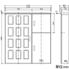 パナソニック 【受注生産品】集合計器盤用キャビネット 屋外用 一般電力管内 屋根付き 木製基板付 12窓 WHMスペース30A ヨコ1200×タテ1330mm 【受注生産品】集合計器盤用キャビネット 屋外用 一般電力管内 屋根付き 木製基板付 12窓 WHMスペース30A ヨコ1200×タテ1330mm BOG712VW 画像2