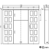 パナソニック 【受注生産品】集合計器盤用キャビネット 屋外用 一般電力管内 屋根付き 木製基板付 20窓 WHMスペース30A ヨコ1700×タテ1630mm 【受注生産品】集合計器盤用キャビネット 屋外用 一般電力管内 屋根付き 木製基板付 20窓 WHMスペース30A ヨコ1700×タテ1630mm BOG720VW 画像2