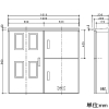 パナソニック 【受注生産品】集合計器盤用キャビネット 屋外用 東京電力管内・中部電力管内 屋根付き 木製基板付 4窓 WHMスペース30A・一般電力管内WHMスペース120A ヨコ1000×タテ930mm 【受注生産品】集合計器盤用キャビネット 屋外用 東京電力管内・中部電力管内 屋根付き 木製基板付 4窓 WHMスペース30A・一般電力管内WHMスペース120A ヨコ1000×タテ930mm BOG7047VW 画像2