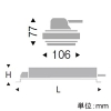 遠藤照明 LEDユニバーサルダウンライト 《ムービングジャイロシステム》 900TYPE 12Vφ50省電力ダイクロハロゲン球75W形50W器具相当 中角配光 非調光 電球色(2700K) 演色Ra85 ハウジング別売 白 LEDユニバーサルダウンライト 《ムービングジャイロシステム》 900TYPE 12Vφ50省電力ダイクロハロゲン球75W形50W器具相当 中角配光 非調光 電球色(2700K) 演色Ra85 ハウジング別売 白 ERS6048W+RX-361NA 画像2