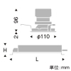 遠藤照明 LEDグレアレスベースダウンライト 1400TYPE CDM-R35W器具相当 埋込穴φ100mm 超広角配光 調光調色 12000〜1800K 白 LEDグレアレスベースダウンライト 1400TYPE CDM-R35W器具相当 埋込穴φ100mm 超広角配光 調光調色 12000〜1800K 白 SXD1002W+SX-102N 画像2