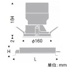 遠藤照明 LEDグレアレスベースダウンライト 3000TYPE FHT42W×2器具相当 埋込穴φ150mm 広角配光 非調光 ナチュラルホワイト(4000K) LEDグレアレスベースダウンライト 3000TYPE FHT42W×2器具相当 埋込穴φ150mm 広角配光 非調光 ナチュラルホワイト(4000K) ERD5368WA+RX-357N 画像2