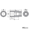 マキタ 六角ソケット ピン・Oリング付 角ドライブ12.7mm 30-78mm 六角ソケット ピン・Oリング付 角ドライブ12.7mm 30-78mm A-43418 画像2