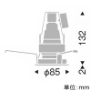 遠藤照明 軒下用LEDベースダウンライト 防湿形 JDR-Hiタイプ 12Vφ50省電力ダイクロハロゲン球75W形50W器具相当 埋込穴φ75mm 調光対応 E11口金 ランプ別売 鏡面コーン・白枠 軒下用LEDベースダウンライト 防湿形 JDR-Hiタイプ 12Vφ50省電力ダイクロハロゲン球75W形50W器具相当 埋込穴φ75mm 調光対応 E11口金 ランプ別売 鏡面コーン・白枠 ERD8635W 画像2