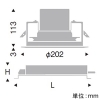 遠藤照明 LEDベースダウンライト 幅広枠タイプ 3000TYPE FHT32W×3灯用器具相当 埋込穴φ175mm 超広角配光 非調光 電球色 LEDベースダウンライト 幅広枠タイプ 3000TYPE FHT32W×3灯用器具相当 埋込穴φ175mm 超広角配光 非調光 電球色 ERD7497W+RX-357N 画像2