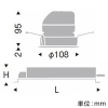 遠藤照明 LEDベースダウンライト 2400TYPE FHT42W×2灯用器具相当 埋込穴φ100mm 中角配光 非調光 ナチュラルホワイト(4000K) LEDベースダウンライト 2400TYPE FHT42W×2灯用器具相当 埋込穴φ100mm 中角配光 非調光 ナチュラルホワイト(4000K) ERD7163W+RX-359N 画像2