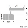 遠藤照明 LEDスポットライト プラグタイプ 1400TYPE CDM-TC70W器具相当 狭角配光10° 非調光 温白色 演色Ra95 黒 LEDスポットライト プラグタイプ 1400TYPE CDM-TC70W器具相当 狭角配光10° 非調光 温白色 演色Ra95 黒 ERS4446B 画像2