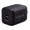 ELECOM AC充電器 PD対応 最大出力65W TypeC×2ポート ACDC-PD4365BK
