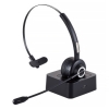 ELECOM 片耳ヘッドセット オーバーヘッドタイプ Bluetooth&reg;接続 充電台付 LBT-HSOH14BK