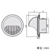 バクマ工業 【受注生産品】丸型フード付縦ガラリ換気口 低圧損 アミ付 3メッシュ ステンレス製 シルバーメタリックライト 100φ用 【受注生産品】丸型フード付縦ガラリ換気口 低圧損 アミ付 3メッシュ ステンレス製 シルバーメタリックライト 100φ用 B-100MTGV-A3 画像2