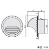 バクマ工業 【受注生産品】丸型フード付換気口 開口部:大 アミ付 取付穴付 ステンレス製 シルバーメタリックライト 100φ用 【受注生産品】丸型フード付換気口 開口部:大 アミ付 取付穴付 ステンレス製 シルバーメタリックライト 100φ用 B-100MVL-A-P-SL 画像2