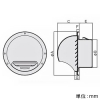 バクマ工業 【受注生産品】丸型フード付換気口 開口部:小 アミ付 ステンレス製 シルバーメタリックライト 50φ用 【受注生産品】丸型フード付換気口 開口部:小 アミ付 ステンレス製 シルバーメタリックライト 50φ用 B-50MVS-A-SL 画像2