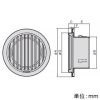 バクマ工業 【受注生産品】丸・平型縦ガラリ換気口 低圧損 アミ付 3メッシュ ステンレス製 シルバーメタリックライト 150φ用 【受注生産品】丸・平型縦ガラリ換気口 低圧損 アミ付 3メッシュ ステンレス製 シルバーメタリックライト 150φ用 B-150TGV-A3 画像2