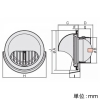 バクマ工業 【受注生産品】丸型フード付縦ガラリ換気口 防火ダンパー付 水切り付 アミ付 3メッシュ ステンレス製 シルバーメタリックライト 100φ用 【受注生産品】丸型フード付縦ガラリ換気口 防火ダンパー付 水切り付 アミ付 3メッシュ ステンレス製 シルバーメタリックライト 100φ用 KBD-100MTGV-A3 画像2