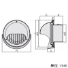 バクマ工業 【受注生産品】丸型フード付縦ガラリ換気口 フード・ルーバー脱着式 水切り付 低圧損 アミ付 10メッシュ 取付穴付 ステンレス製 シルバーメタリックライト 150φ用 【受注生産品】丸型フード付縦ガラリ換気口 フード・ルーバー脱着式 水切り付 低圧損 アミ付 10メッシュ 取付穴付 ステンレス製 シルバーメタリックライト 150φ用 KN-150MTGV-A10 画像2