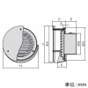 バクマ工業 【受注生産品】丸型防風板付換気口 ルーバー脱着式 水切り付 低圧損 アミ付 3メッシュ ステンレス製 シルバーメタリックライト 225φ用 【受注生産品】丸型防風板付換気口 ルーバー脱着式 水切り付 低圧損 アミ付 3メッシュ ステンレス製 シルバーメタリックライト 225φ用 KW-225G-A3 画像2