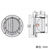 バクマ工業 【受注生産品】丸・平型縦ガラリ換気口 左吹き コンパクトタイプ 上偏芯 防火ダンパー付 ルーバー脱着式 アミ付 3メッシュ 取付穴付 ステンレス製 シルバーメタリックライト 150φ用 【受注生産品】丸・平型縦ガラリ換気口 左吹き コンパクトタイプ 上偏芯 防火ダンパー付 ルーバー脱着式 アミ付 3メッシュ 取付穴付 ステンレス製 シルバーメタリックライト 150φ用 ND-150TGLH-A3 画像2