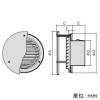 バクマ工業 【受注生産品】丸型防風板付換気口 ルーバー脱着式 低圧損 アミ付 3メッシュ 取付穴付 ステンレス製 シルバーメタリックライト 225φ用 【受注生産品】丸型防風板付換気口 ルーバー脱着式 低圧損 アミ付 3メッシュ 取付穴付 ステンレス製 シルバーメタリックライト 225φ用 W-225G-A3 画像2