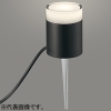 オーデリック LED小型ガーデンライト 防雨型 高演色LED LED電球フラット形 口金GX53-1 電球色 スパイク・置型兼用 プラグ付キャブタイヤケーブル5m 黒色 OG264055LR